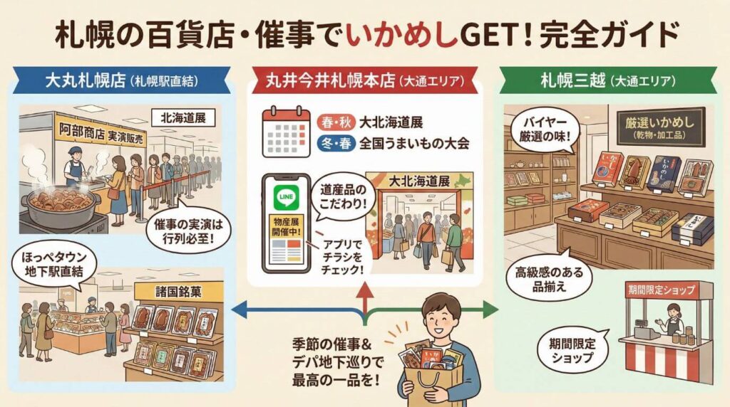 札幌の有名百貨店や催事