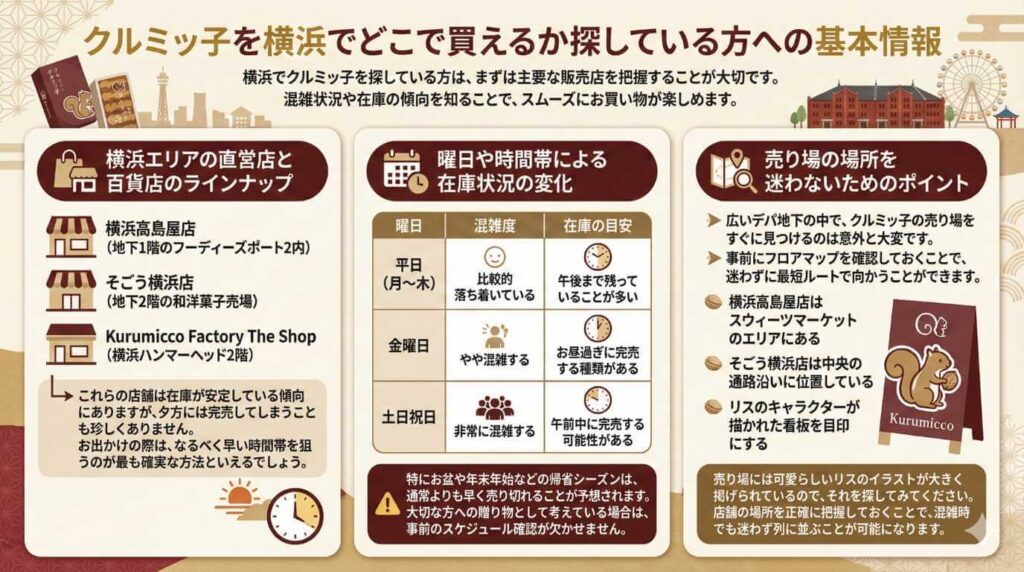 クルミッ子を横浜でどこで買えるか探している方への基本情報