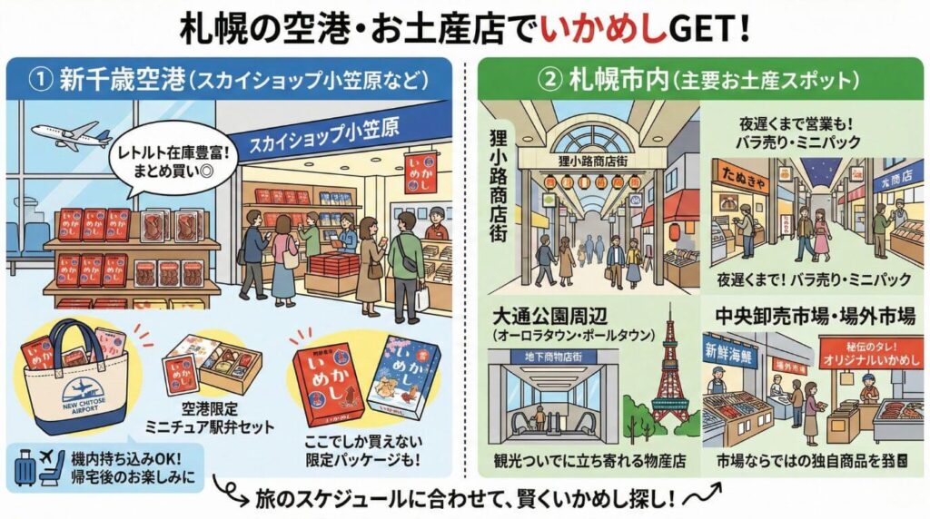 札幌の空港やお土産店