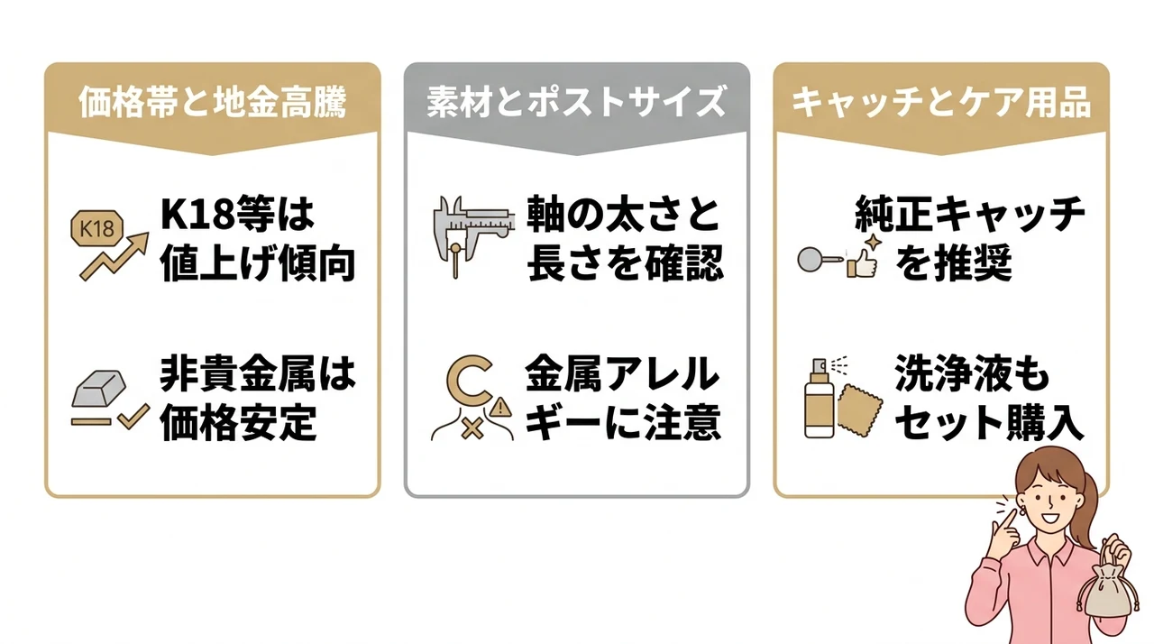 セカンドピアスの値段と購入時の注意点