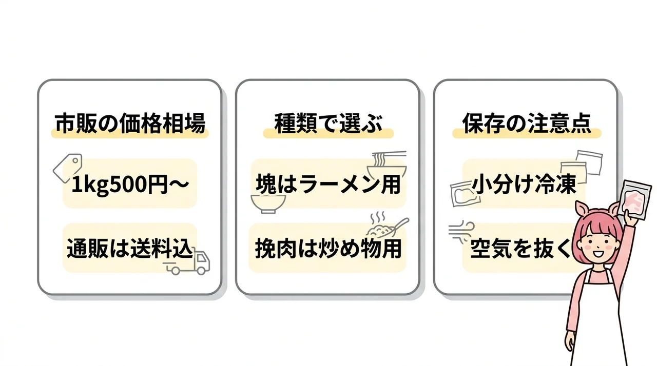 背脂の値段・選び方・保存の注意点
