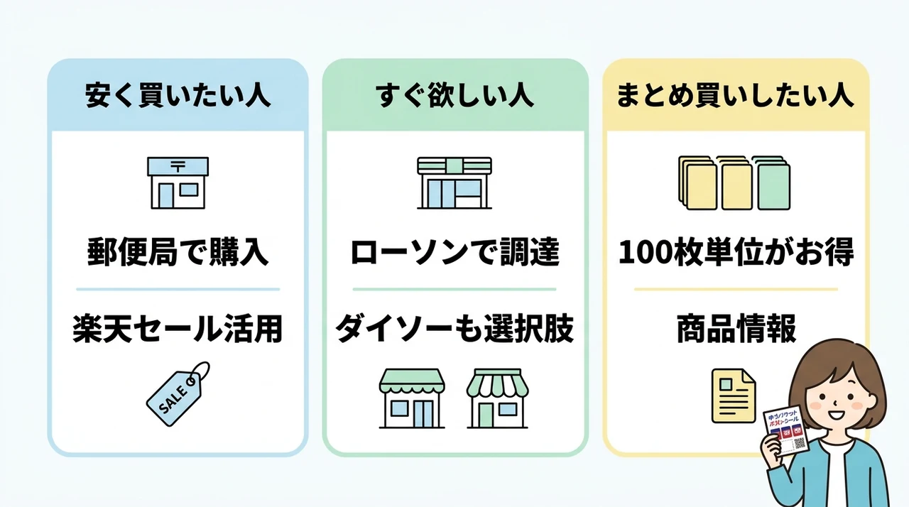 目的別で見つかるシールの最適な購入場所