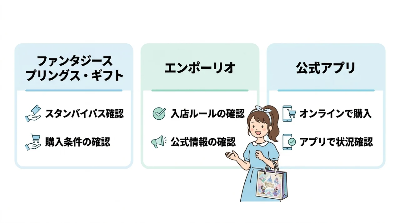 ファンタジースプリングスグッズはどこで売ってる?どこで買える?