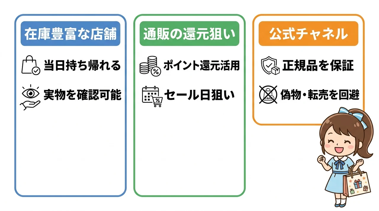 おすすめの購入先|目的別に選ぶポイント