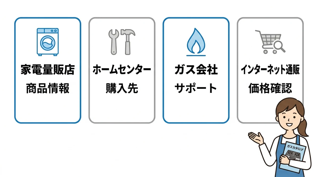 ガスコンロはどこで売ってる?どこで買える?