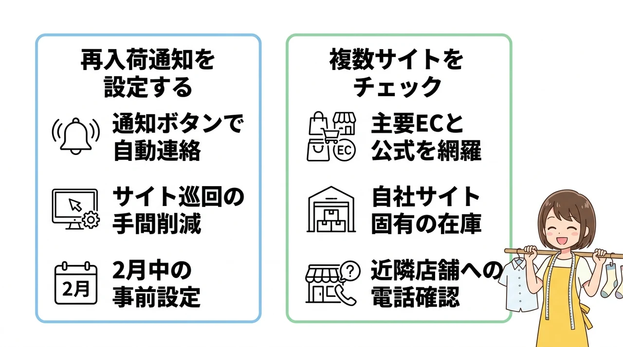 売り切れ時に確実に手に入れる方法
