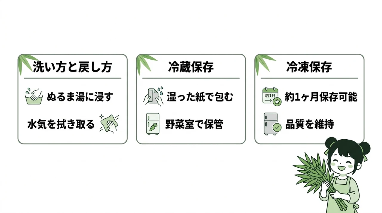 笹の葉の下処理や長持ちさせる保存方法