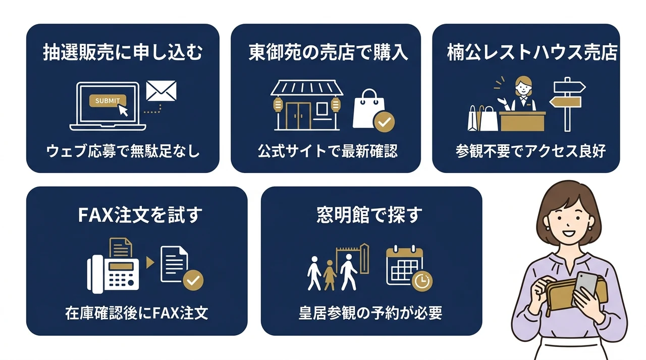 皇居財布の正規販売場所と確実な買い方5選