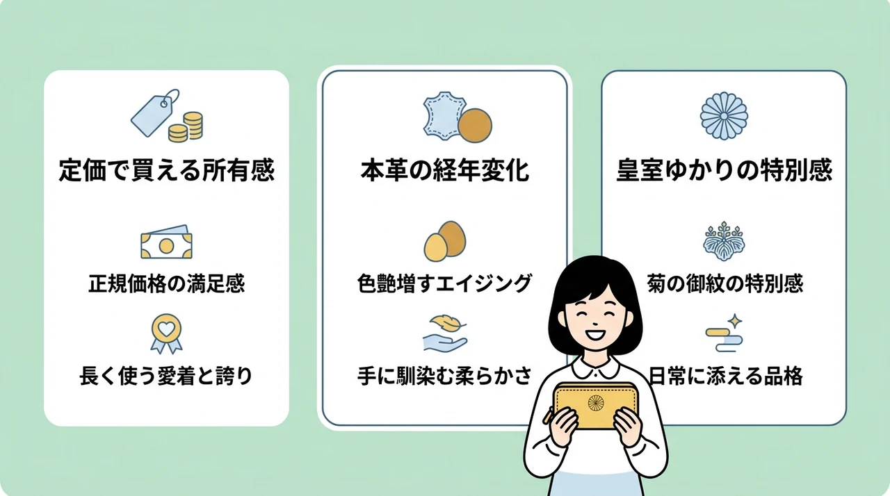 皇居財布の3つのメリット｜購入者のリアルな声